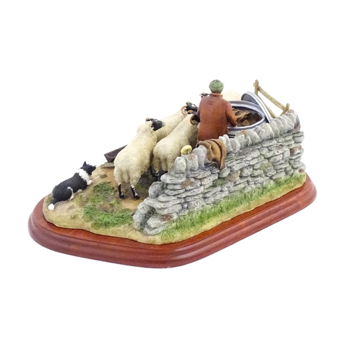 861 - A Border Fine Arts James Herriot model Morning Feed by Hans Kendrick, model no. A4067. Within a glaz... 