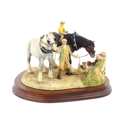 866 - A Border Fine Arts limited edition model You Can Lead a Horse to Water... by Anne Wall, model no. BF... 