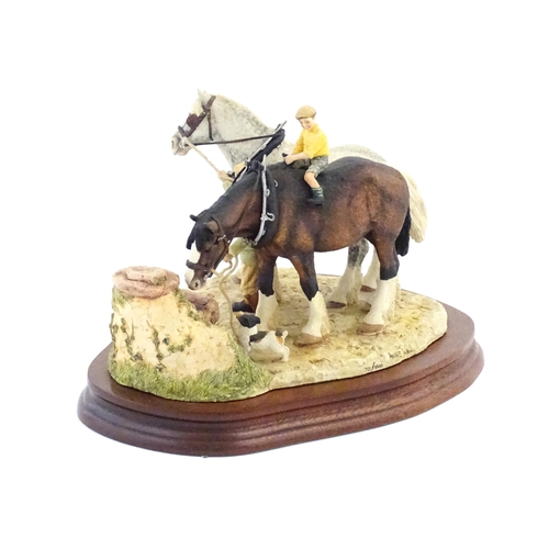 866 - A Border Fine Arts limited edition model You Can Lead a Horse to Water... by Anne Wall, model no. BF... 