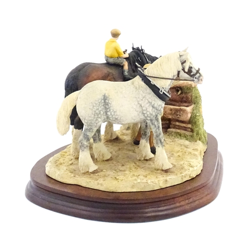 866 - A Border Fine Arts limited edition model You Can Lead a Horse to Water... by Anne Wall, model no. BF... 