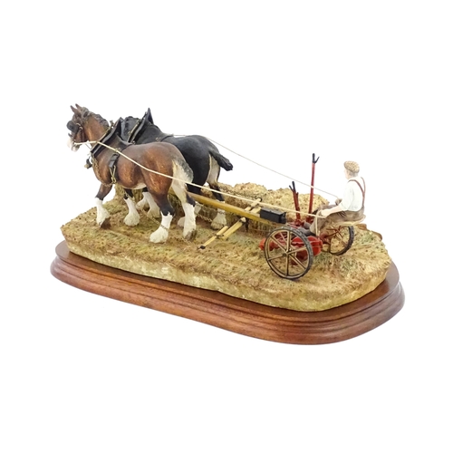 867 - A Border Fine Arts limited edition model Hay Cutting Starts Today, Standard edition, by Ray Ayres, m... 