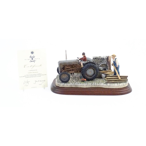 869 - A Border Fine Arts model Golden Memories by Ray Ayres, model no. B0799. With a certificate. Model ap... 