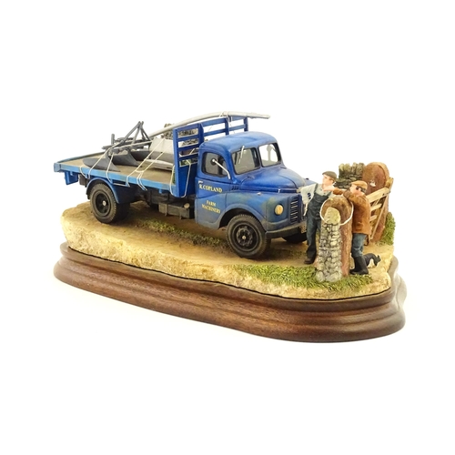 883 - A Border Fine Arts limited edition model 3 Mile Back Up T' Road by Ray Ayres, model no. B1001. Limit... 