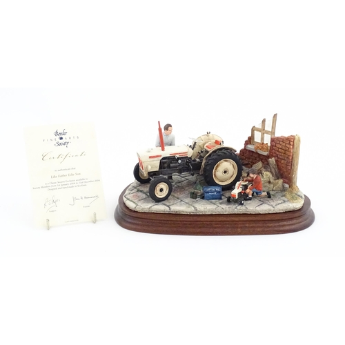 887 - A Border Fine Arts model Like Father Like Son by Ray Ayres, model no. B0859. With certificate. Appro... 