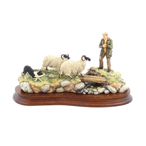 888 - A Border Fine Arts James Herriot limited edition model Steady, Lad, Steady by Ray Ayres, model no. J... 