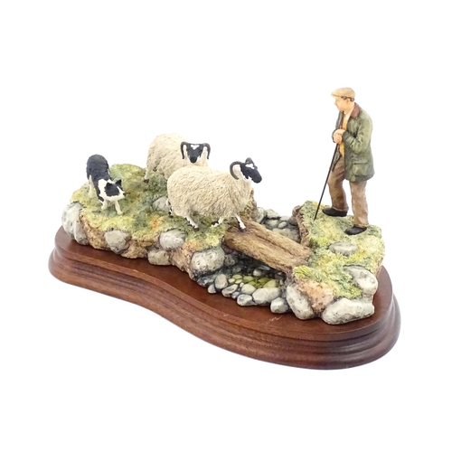 888 - A Border Fine Arts James Herriot limited edition model Steady, Lad, Steady by Ray Ayres, model no. J... 