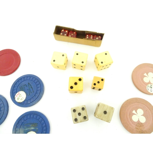 834 - Toys: A quantity of composite gaming / casino counters, etc. to include an example marked Indian. Ap... 