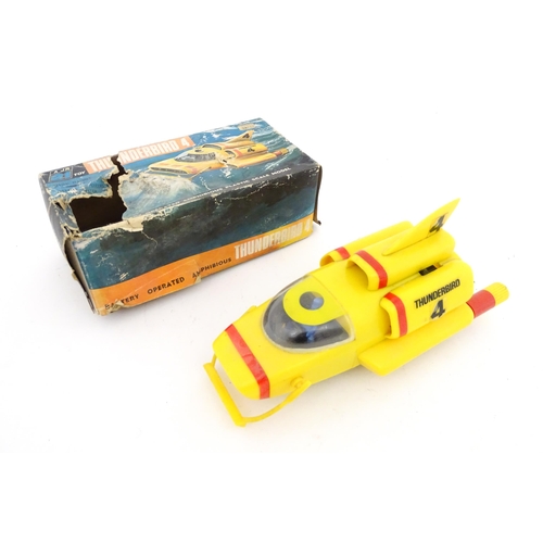 844 - Toy: A 20thC plastic scale model battery operated Thunderbird 4 by J. Rosenthal Toys Ltd. (JR 21 Toy... 