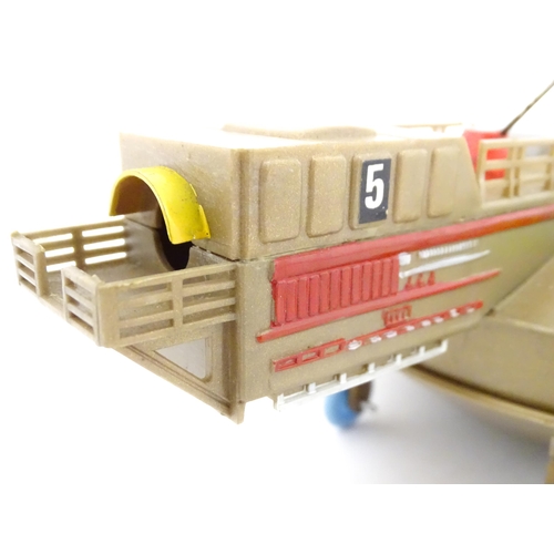 845 - Toy: A 20thC plastic scale model battery operated Thunderbird 5 space monitor 4 by J. Rosenthal Toys... 