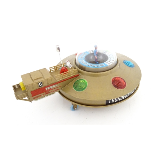 845 - Toy: A 20thC plastic scale model battery operated Thunderbird 5 space monitor 4 by J. Rosenthal Toys... 