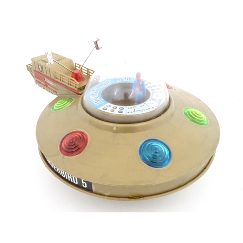 845 - Toy: A 20thC plastic scale model battery operated Thunderbird 5 space monitor 4 by J. Rosenthal Toys... 