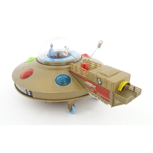 845 - Toy: A 20thC plastic scale model battery operated Thunderbird 5 space monitor 4 by J. Rosenthal Toys... 