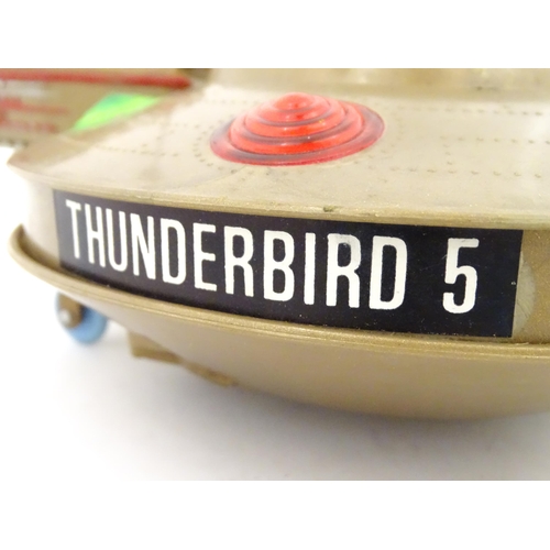 845 - Toy: A 20thC plastic scale model battery operated Thunderbird 5 space monitor 4 by J. Rosenthal Toys... 