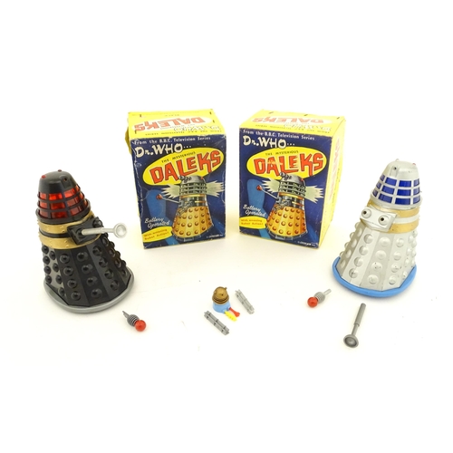 846 - Toys: Two Louis Marx & Co. battery operated Dalek toys titled The Mysterious Daleks from the BBC tel... 