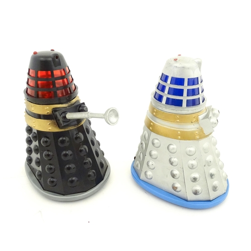 846 - Toys: Two Louis Marx & Co. battery operated Dalek toys titled The Mysterious Daleks from the BBC tel... 