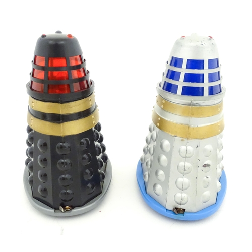 846 - Toys: Two Louis Marx & Co. battery operated Dalek toys titled The Mysterious Daleks from the BBC tel... 