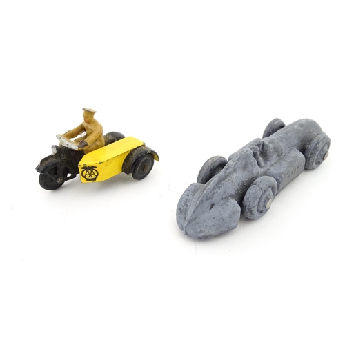 847 - Toys: Three assorted scale model vehicles to include a boxed Scalextric C9 Ferrari GP race car in ye... 