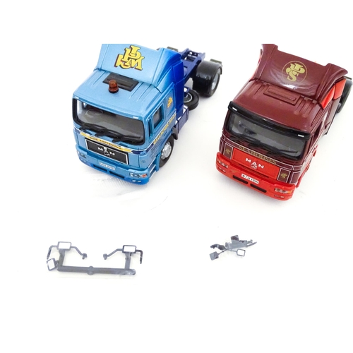 849 - Toys: Three Corgi Toys die cast scale model lorries / haulage vehicles comprising MAN F2000 Phillips... 