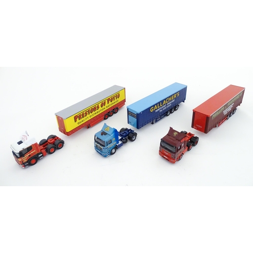 849 - Toys: Three Corgi Toys die cast scale model lorries / haulage vehicles comprising MAN F2000 Phillips... 