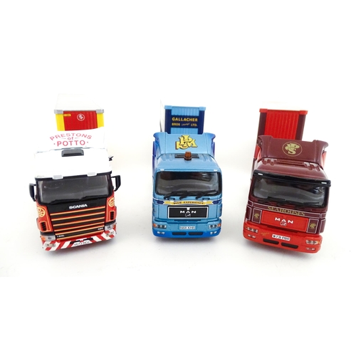 849 - Toys: Three Corgi Toys die cast scale model lorries / haulage vehicles comprising MAN F2000 Phillips... 