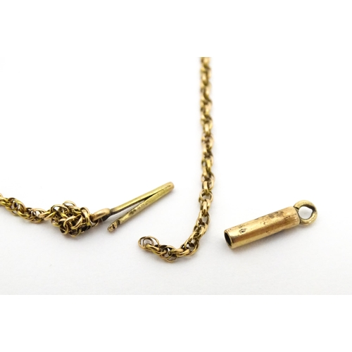 741 - Assorted gold, yellow metal and gilt metal items to include a single 18ct gold cufflink, a 9ct gold ... 