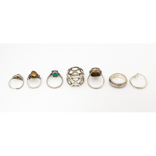 749 - A quantity of silver, white metal and silver plate jewellery etc. to include two pairs of silver ear... 