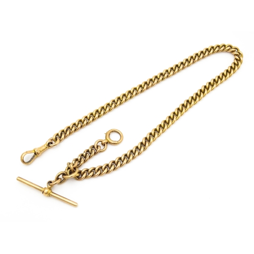 753 - A 9ct gold Albert watch chain