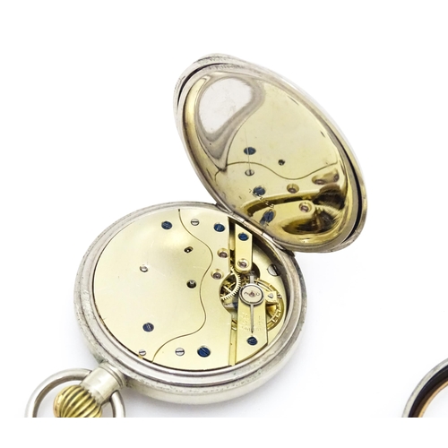 760 - A pocket watch, the white enamel dial with Roman numerals and subsidiary seconds dial, signed Asprey... 