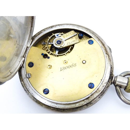 763 - Three assorted pocket watches, one signed Waltham, one signed Fauvette, and another with a Victorian... 