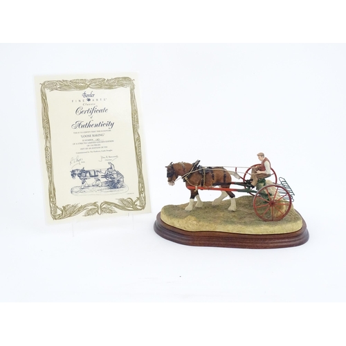 894 - A Border Fine Arts limited edition model Loose Raking, Gold edition, by Ray Ayres, model no. B0697. ... 