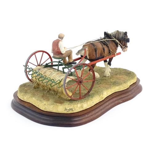 894 - A Border Fine Arts limited edition model Loose Raking, Gold edition, by Ray Ayres, model no. B0697. ... 