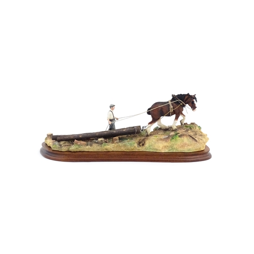 897 - A Border Fine Arts limited edition model Logging by Ray Ayres, no. B0700. Limited edition no. 73/175... 