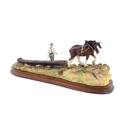 897 - A Border Fine Arts limited edition model Logging by Ray Ayres, no. B0700. Limited edition no. 73/175... 