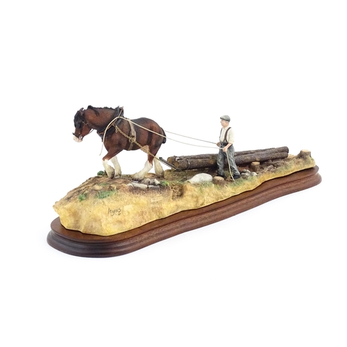 897 - A Border Fine Arts limited edition model Logging by Ray Ayres, no. B0700. Limited edition no. 73/175... 