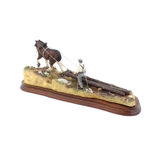 897 - A Border Fine Arts limited edition model Logging by Ray Ayres, no. B0700. Limited edition no. 73/175... 