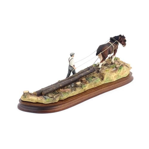 897 - A Border Fine Arts limited edition model Logging by Ray Ayres, no. B0700. Limited edition no. 73/175... 