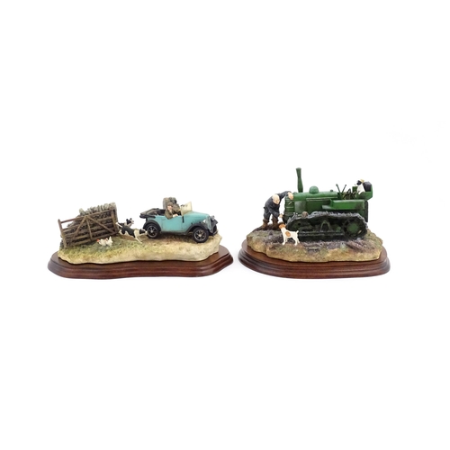 907 - Two Border Fine Arts models by Ray Ayres comprising Starts First Time, model no. B0702, and James He... 