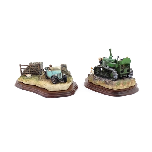 907 - Two Border Fine Arts models by Ray Ayres comprising Starts First Time, model no. B0702, and James He... 