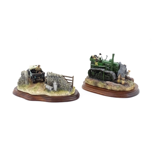 907 - Two Border Fine Arts models by Ray Ayres comprising Starts First Time, model no. B0702, and James He... 