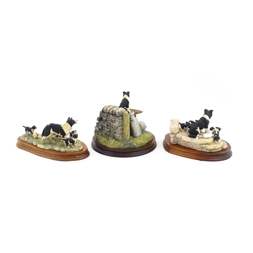 911 - Three Border Fine Arts models by Ray Ayres comprising Wait for Me, model no. SOC6, James Herriot mod... 