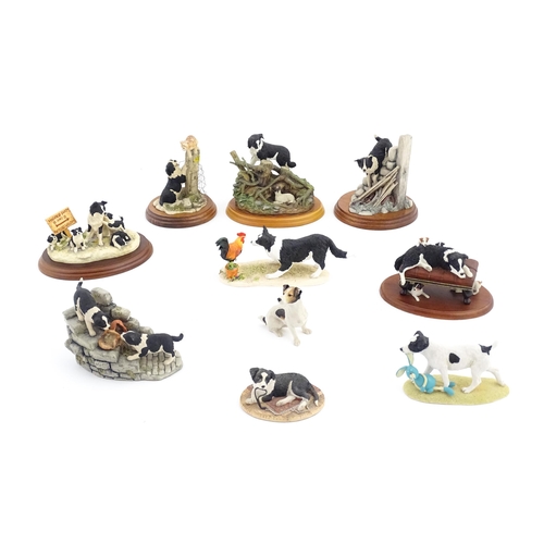 916 - A quantity of Border Fine Arts model dogs to include High Jinks model RR03, Walkies B0860, Tug o' Wa... 