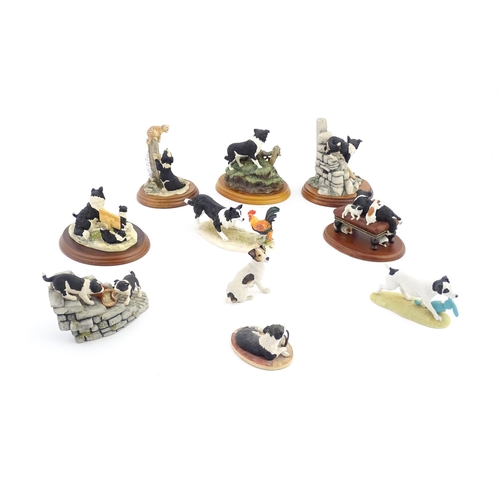 916 - A quantity of Border Fine Arts model dogs to include High Jinks model RR03, Walkies B0860, Tug o' Wa... 