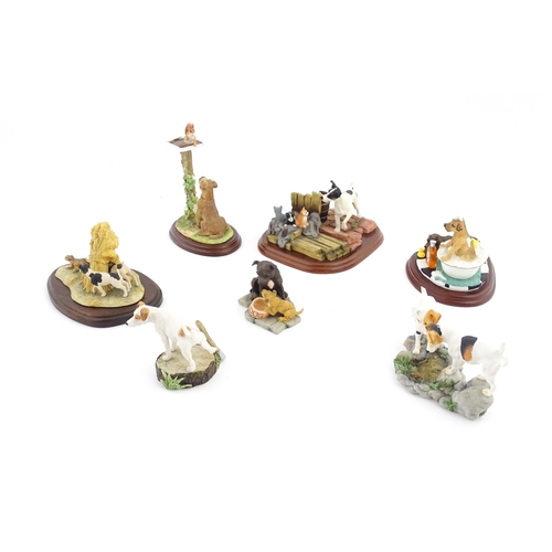 920 - Seven Border Fine Arts model dogs to include Jack Russell Terrier & Kittens model no. A1439, Bubbles... 