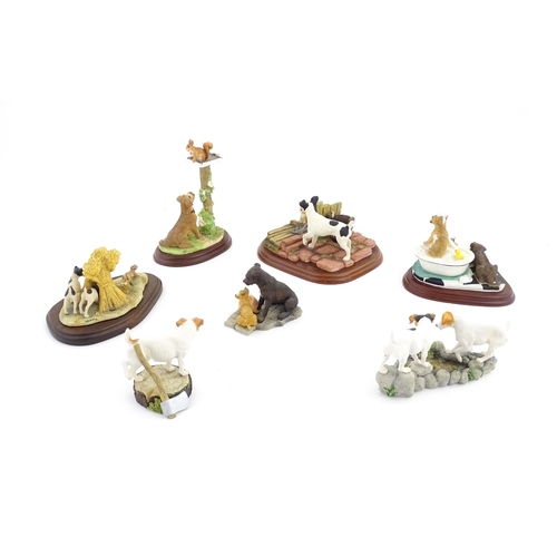 920 - Seven Border Fine Arts model dogs to include Jack Russell Terrier & Kittens model no. A1439, Bubbles... 