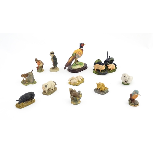 926 - A quantity of assorted model animals to include a Leonardo Collection pheasant, Royal Doulton exampl... 