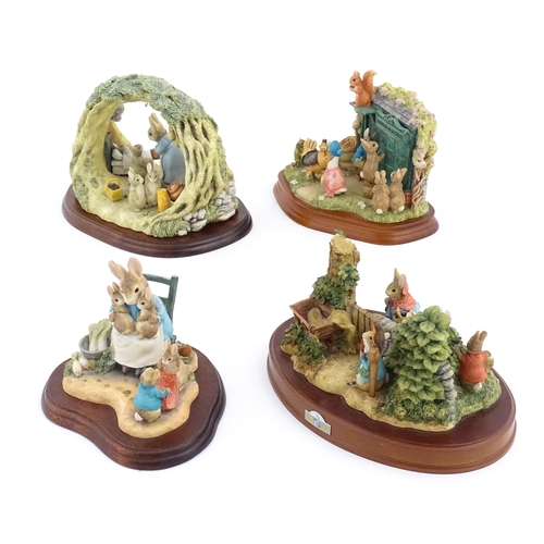 928 - Four Border Fine Arts Beatrix Potter models comprising The Tale of Ginger and Pickles Annual Tableau... 