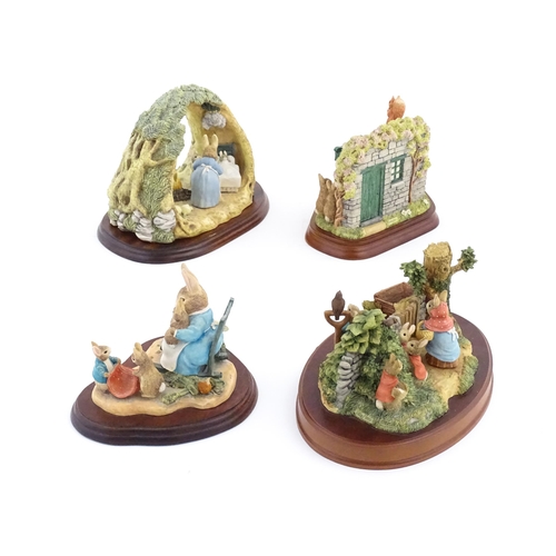 928 - Four Border Fine Arts Beatrix Potter models comprising The Tale of Ginger and Pickles Annual Tableau... 