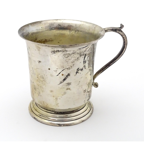 410 - A silver christening mug hallmarked Birmingham 1934, maker Turner & Simpson Ltd. Approx. 2 3/4