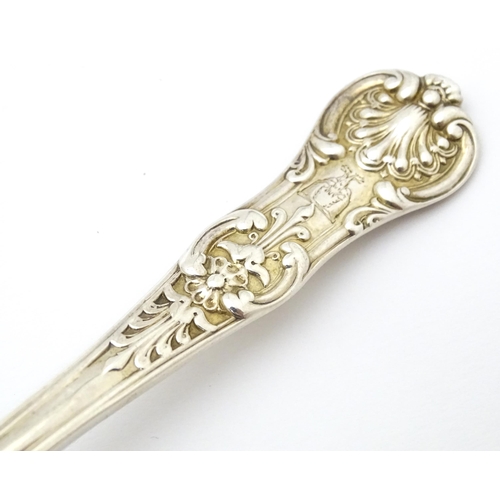 532 - A Victorian silver Kings pattern soup ladle, hallmarked London 1846, maker Elizabeth Eaton. Approx 7... 