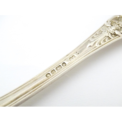 532 - A Victorian silver Kings pattern soup ladle, hallmarked London 1846, maker Elizabeth Eaton. Approx 7... 